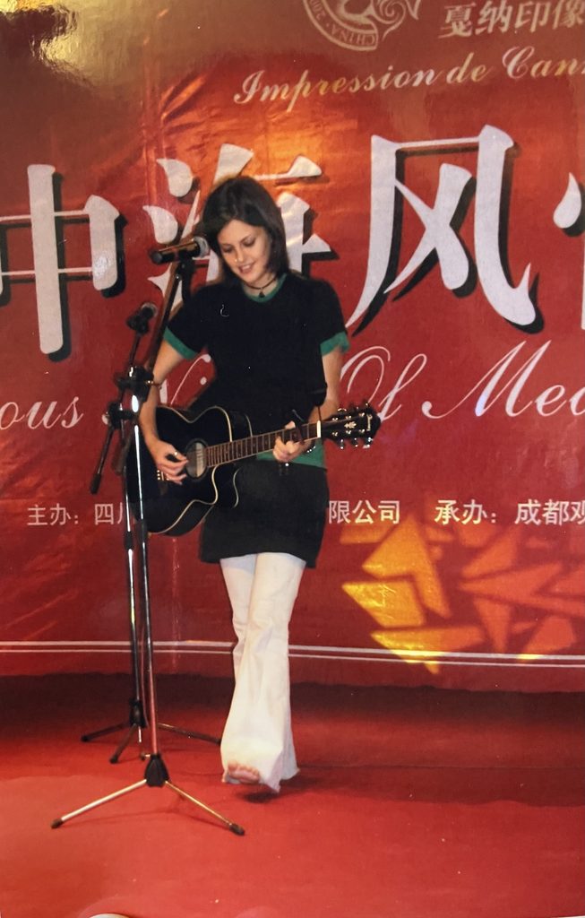Live performance in Cheng Du, China in 2005